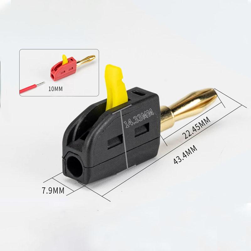 4mm Quick Connect Banana Plugs Speaker Connectors 32A Red & Black For Audio Video Receiver Amplifiers Sound Systems чорний
4mm Quick Connect Banana Plugs Speaker Connectors 32A Red & Black For Audio Video Receiver Amplifiers Sound Systems чорний