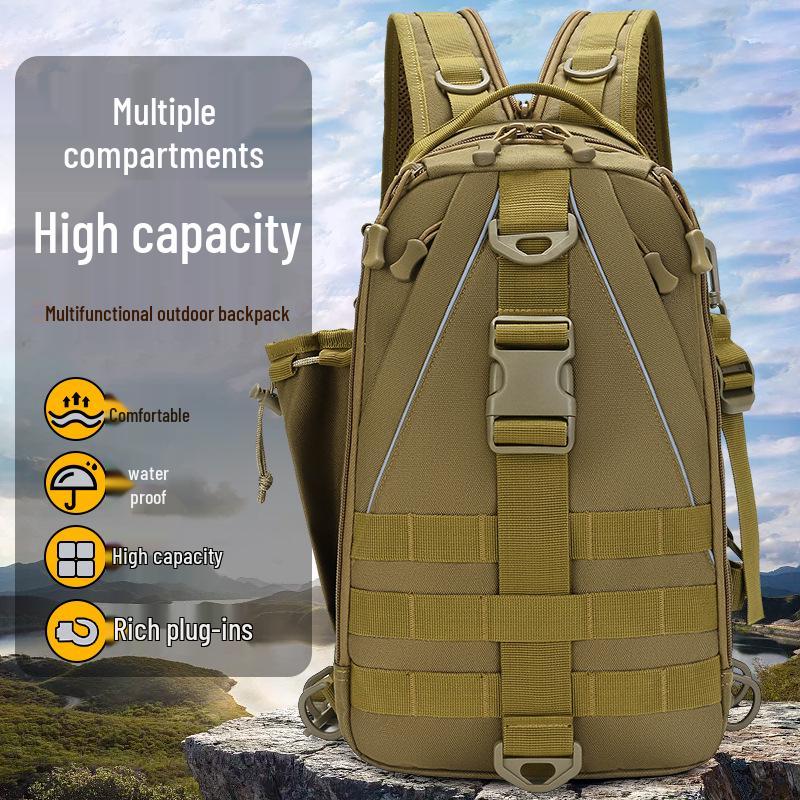 Camouflage Dual-Purpose Tactical Fishing Bag - Single-Shoulder, Cross-Body Backpack with Rod Holder Below 20L
Camouflage Dual-Purpose Tactical Fishing Bag - Single-Shoulder, Cross-Body Backpack with Rod Holder Below 20L