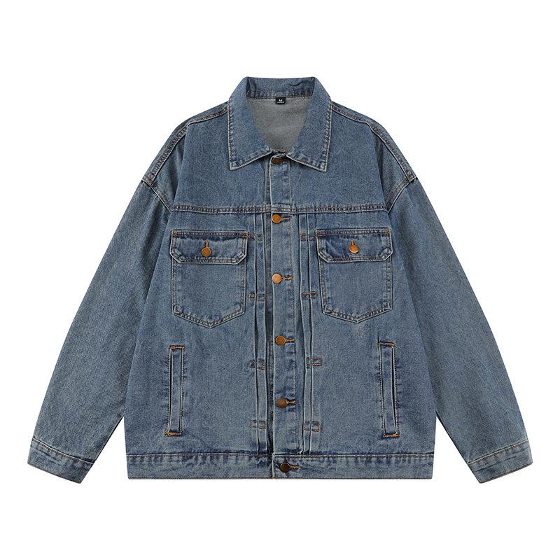 Джинсовая куртка с лацканами, повседневная, модная, свободная, универсальная, джинсовая куртка XXL
Джинсовая куртка с лацканами, повседневная, модная, свободная, универсальная, джинсовая куртка XXL