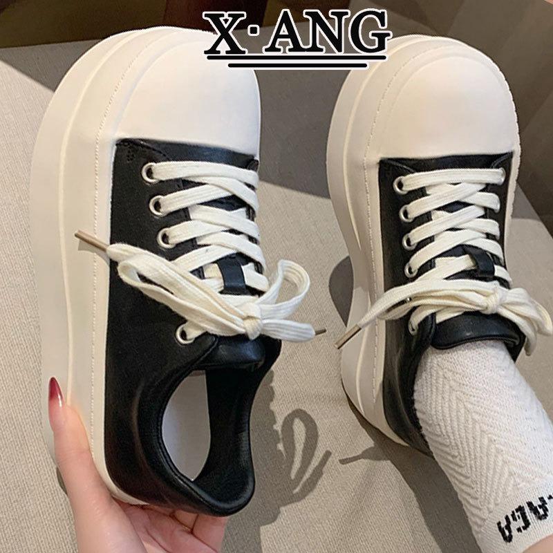 Маленькие женские туфли на толстой подошве, увеличивающие рост, весенние новые кожаные маленькие белые туфли, туфли-буханки с большой головой, повседневные кеды 40
Маленькие женские туфли на толстой подошве, увеличивающие рост, весенние новые кожаные маленькие белые туфли, туфли-буханки с большой головой, повседневные кеды 40