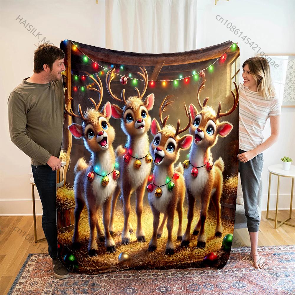 Festive Reindeer and Colorful Lights Pattern Blanket Flannel Material Soft Warm for All Seasons, Home Outdoor Camping Picnics RV 75x90cm
Festive Reindeer and Colorful Lights Pattern Blanket Flannel Material Soft Warm for All Seasons, Home Outdoor Camping Picnics RV 75x90cm