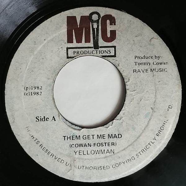 7inch Record YELLOWMAN Them Get Me Mad NONE Mic Productions 1982 Jamaica Reggae Ska Dub Used
7inch Record YELLOWMAN Them Get Me Mad NONE Mic Productions 1982 Jamaica Reggae Ska Dub Used