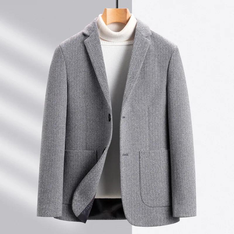 Suits Woolen Blazer Jacket Men s Spring Autumn Casual Suit Trendy Fashion Men s Woolen Blazer Coat Clothing L сірий
Suits Woolen Blazer Jacket Men s Spring Autumn Casual Suit Trendy Fashion Men s Woolen Blazer Coat Clothing L сірий