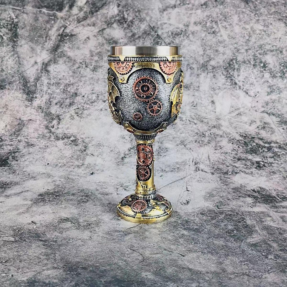 Wine Goblet Cup Mechanical Dragon Goblet, 304 Stainless Steel Liner Resin For Dragon Collectible Lovers Themed Party Decoration
Wine Goblet Cup Mechanical Dragon Goblet, 304 Stainless Steel Liner Resin For Dragon Collectible Lovers Themed Party Decoration