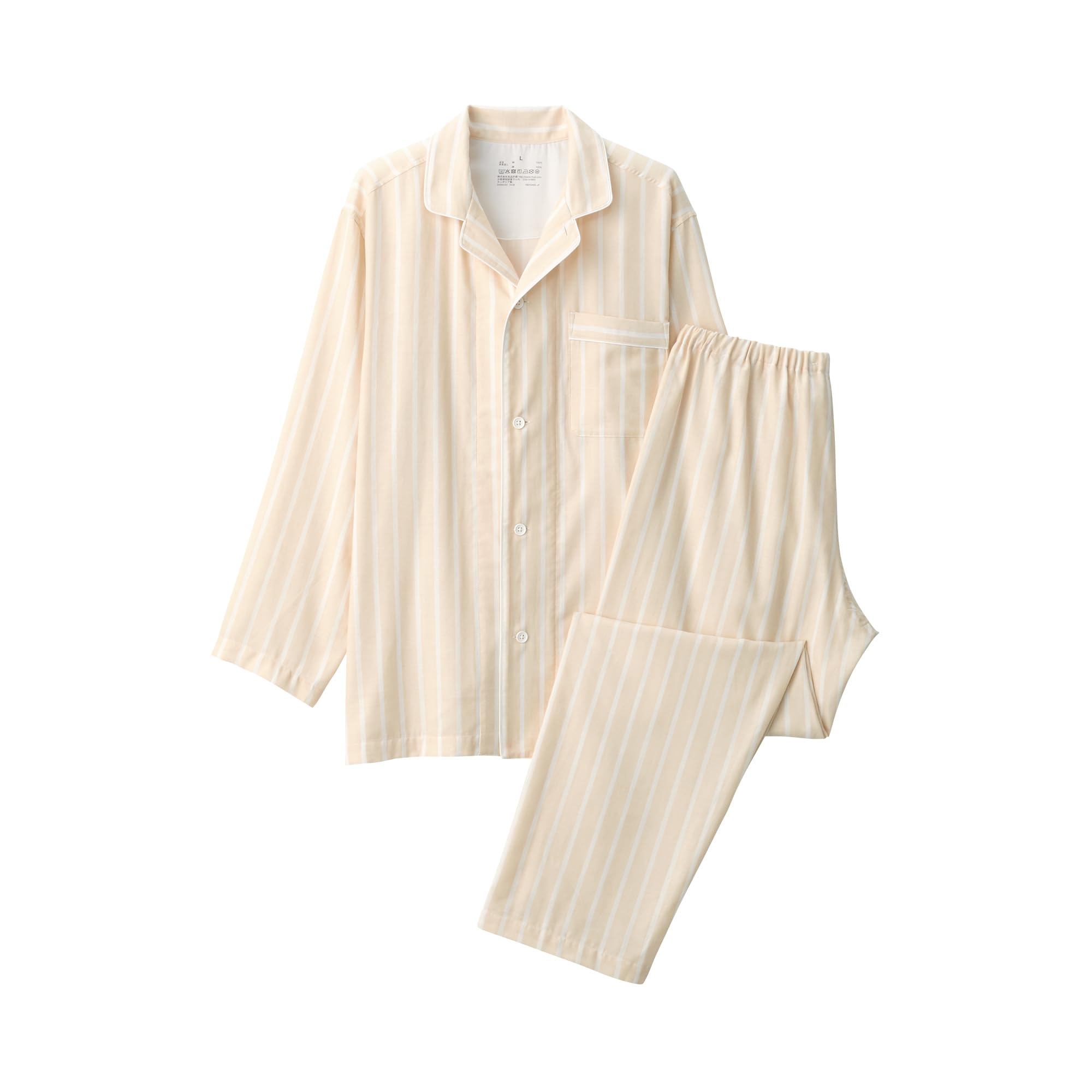 MUJI Men s Double Gauze Long Sleeve Pajamas with No Side Seams Men s FB0YDA5S Beige Stripe Men s S
MUJI Men s Double Gauze Long Sleeve Pajamas with No Side Seams Men s FB0YDA5S Beige Stripe Men s S