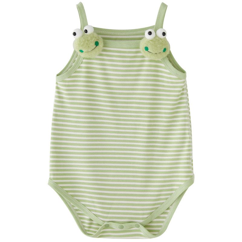Baby Romper Summer Striped Ice-Feel Seamless Cute One-Piece Crawling Outfit Sleeveless Triangle Bodysuit for Babies Green 80 cm
Baby Romper Summer Striped Ice-Feel Seamless Cute One-Piece Crawling Outfit Sleeveless Triangle Bodysuit for Babies Green 80 cm