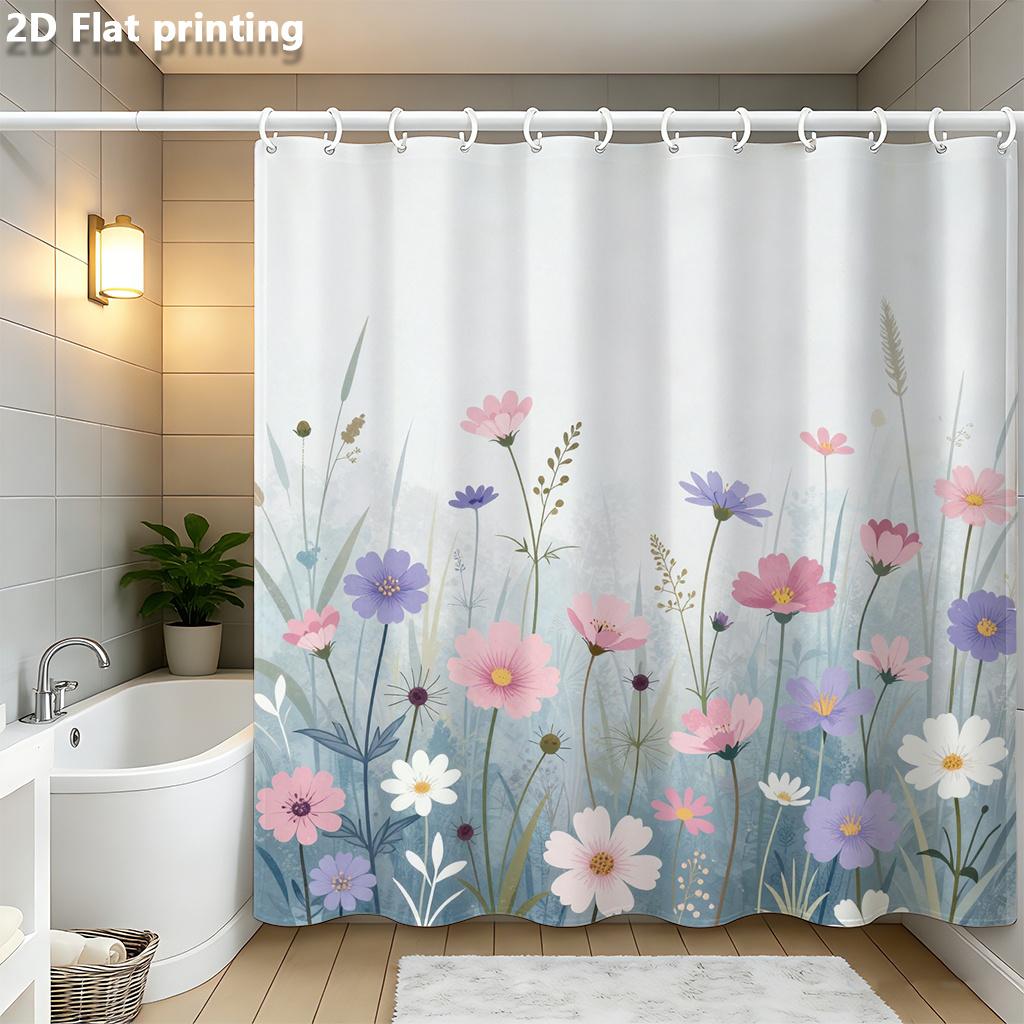 Pastel Floral Shower Curtain 1Pc Polyester 2D Flat Print 70.8X70.8 Inch Soft Watercolor Wildflowers Modern Bathroom Decor W60H190(CM)-1 Pcs
Pastel Floral Shower Curtain 1Pc Polyester 2D Flat Print 70.8X70.8 Inch Soft Watercolor Wildflowers Modern Bathroom Decor W60H190(CM)-1 Pcs