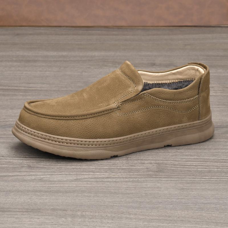 Мужские теплые плюшевые повседневные кожаные туфли - Воловья кожа, низкие, толстая подошва, удобные для среднего и пожилого возраста Size 39 хаки
Мужские теплые плюшевые повседневные кожаные туфли - Воловья кожа, низкие, толстая подошва, удобные для среднего и пожилого возраста Size 39 хаки