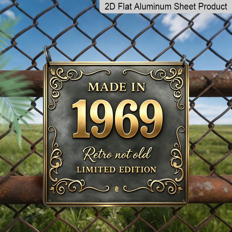 2D Flat - 1pc 1969 Limited Edition Aluminum Sign | Retro Metal Decorative Sign, Vintage Home Accent, Classic Wall Art, Perfect Gift for Family and 20*20cm
2D Flat - 1pc 1969 Limited Edition Aluminum Sign | Retro Metal Decorative Sign, Vintage Home Accent, Classic Wall Art, Perfect Gift for Family and 20*20cm