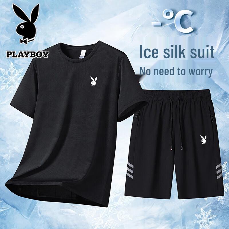 Playboy Men s Ice Silk Short Sleeve T-Shirt & Shorts Set 3XL
Playboy Men s Ice Silk Short Sleeve T-Shirt & Shorts Set 3XL