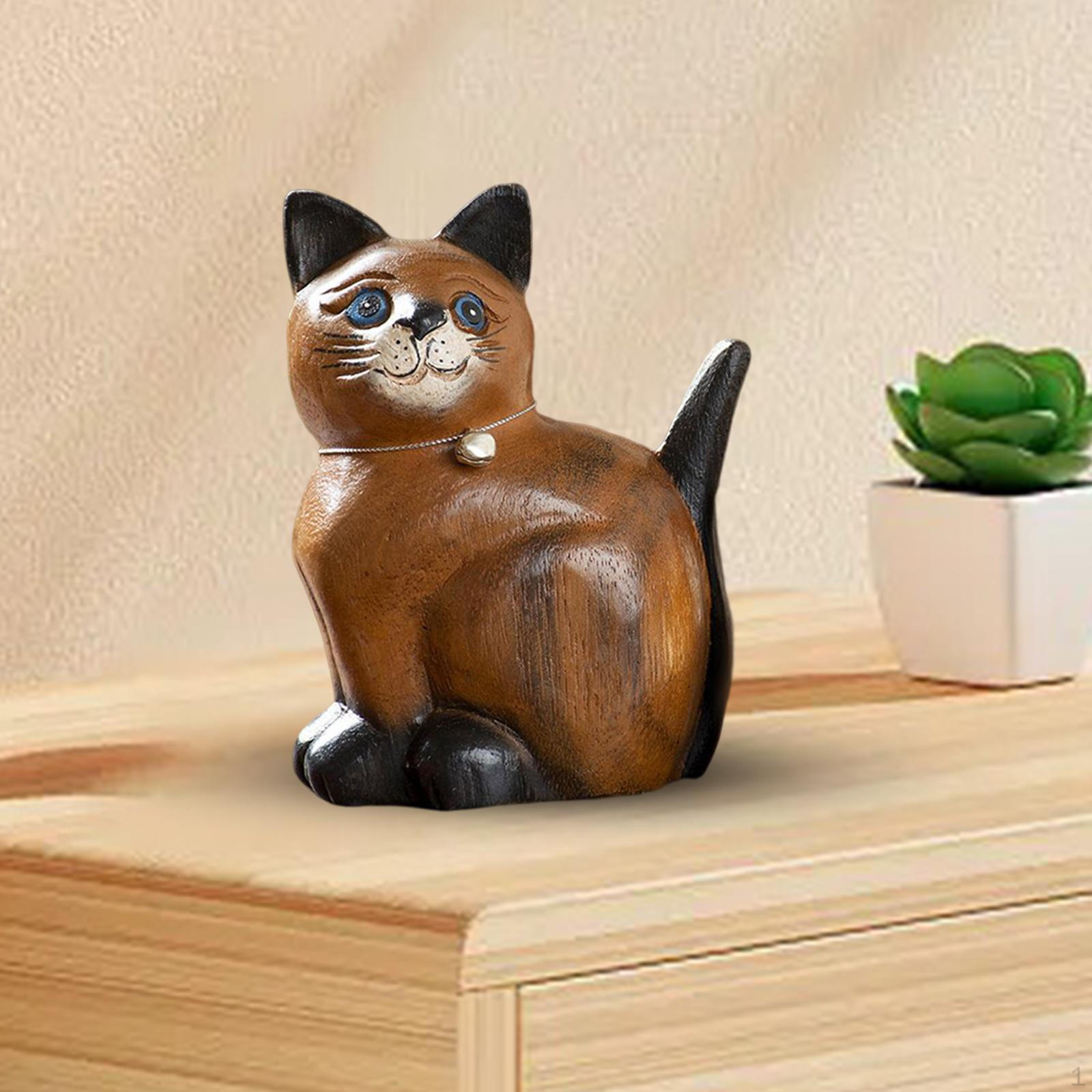 Cat Figurine Sculpture, Wooden Kitten Statue for Home And Office Decoration L Head Left
Cat Figurine Sculpture, Wooden Kitten Statue for Home And Office Decoration L Head Left