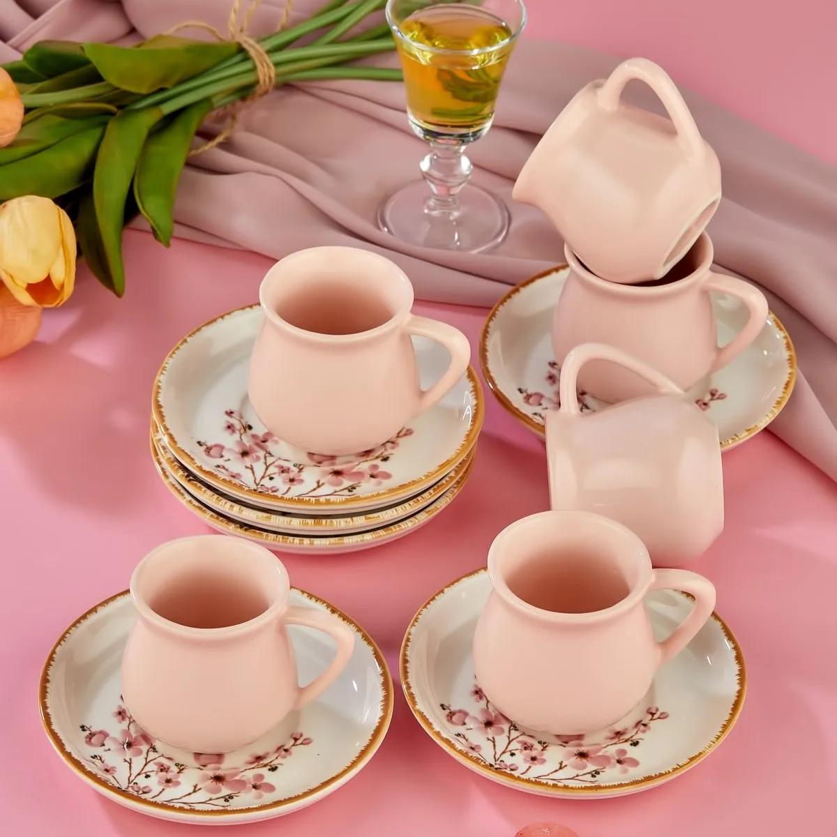 Роскошный керамический набор кофейных чашек Natural Colors из 12 предметов на 6 человек — 3 разных цвета 12 pcs. розовый
Роскошный керамический набор кофейных чашек Natural Colors из 12 предметов на 6 человек — 3 разных цвета 12 pcs. розовый