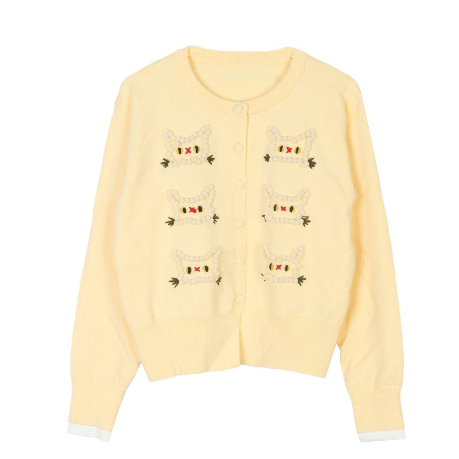 2024 Autumn/Winter Women s Color Block Kitten Hand-Crocheted Loose Knit Cardigan Medium
2024 Autumn/Winter Women s Color Block Kitten Hand-Crocheted Loose Knit Cardigan Medium