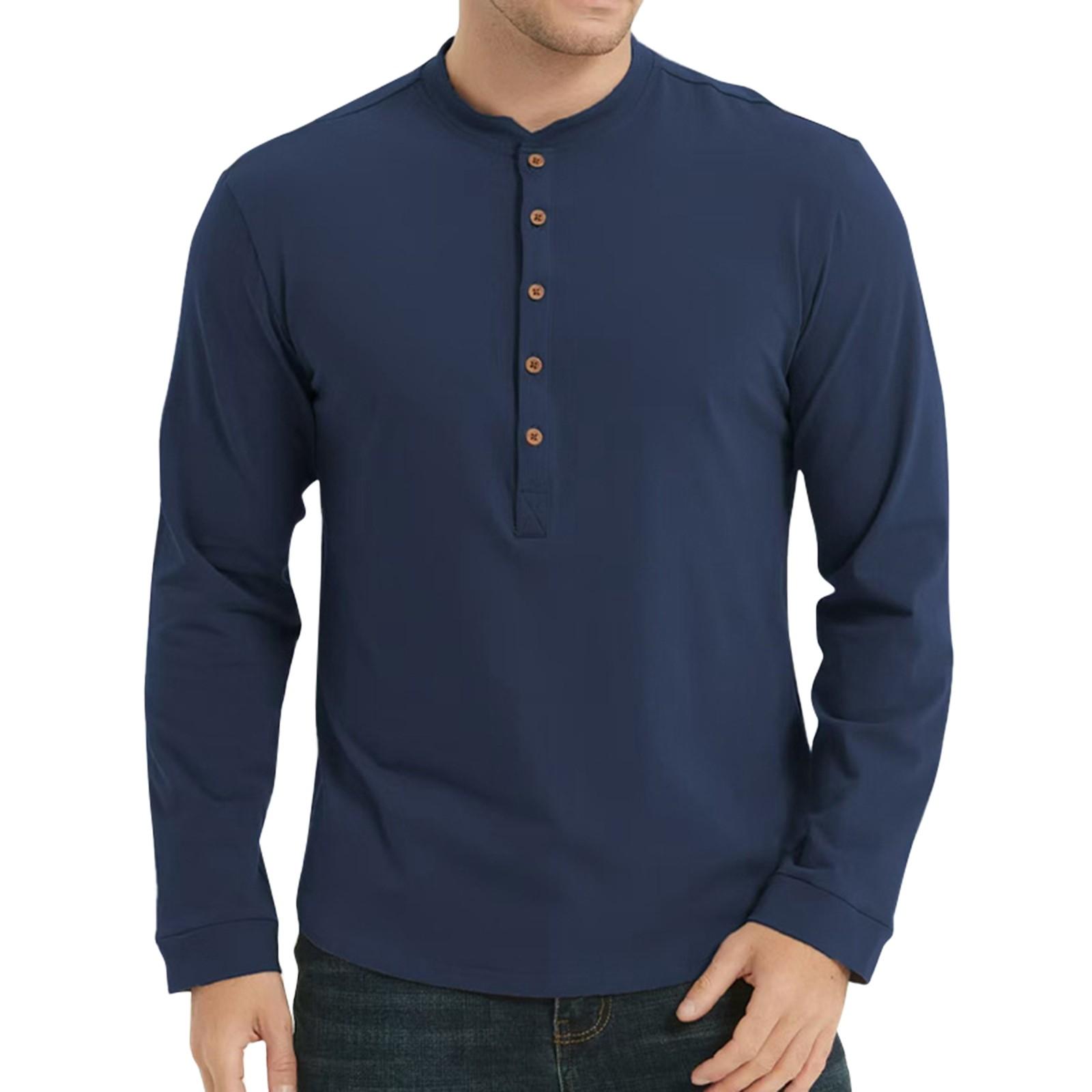 Мужские весенние однотонные ретро-топы с длинным рукавом на пуговицах, мужские повседневные модные топы XL
Мужские весенние однотонные ретро-топы с длинным рукавом на пуговицах, мужские повседневные модные топы XL