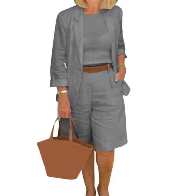 Cardigan Top Shorts Suit Two-Piece Set Cardigan Top Shorts Suit Two-piece Set Gray M72
Cardigan Top Shorts Suit Two-Piece Set Cardigan Top Shorts Suit Two-piece Set Gray M72