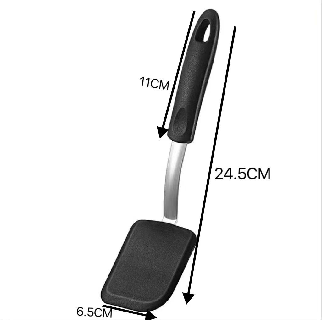 Silicone Cookie Spatula Nonstick Flexible Kitchen Turner Heat Resistant Mini Brownie Flipper Egg Utensils for Baking Cooking чорний
Silicone Cookie Spatula Nonstick Flexible Kitchen Turner Heat Resistant Mini Brownie Flipper Egg Utensils for Baking Cooking чорний