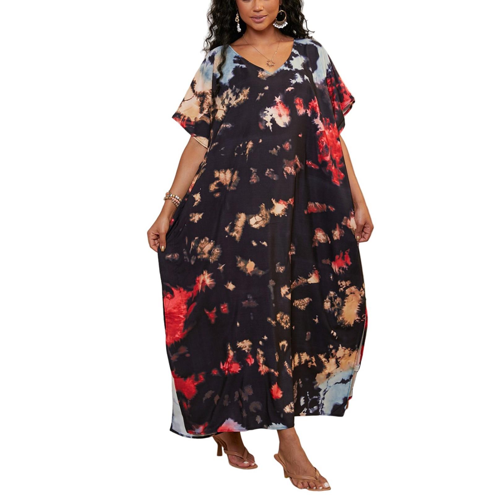 Пляжная накидка с красочным цветочным принтом, свободный халат для отдыха, бикини, рубашка от солнца One Size чёрный
Пляжная накидка с красочным цветочным принтом, свободный халат для отдыха, бикини, рубашка от солнца One Size чёрный