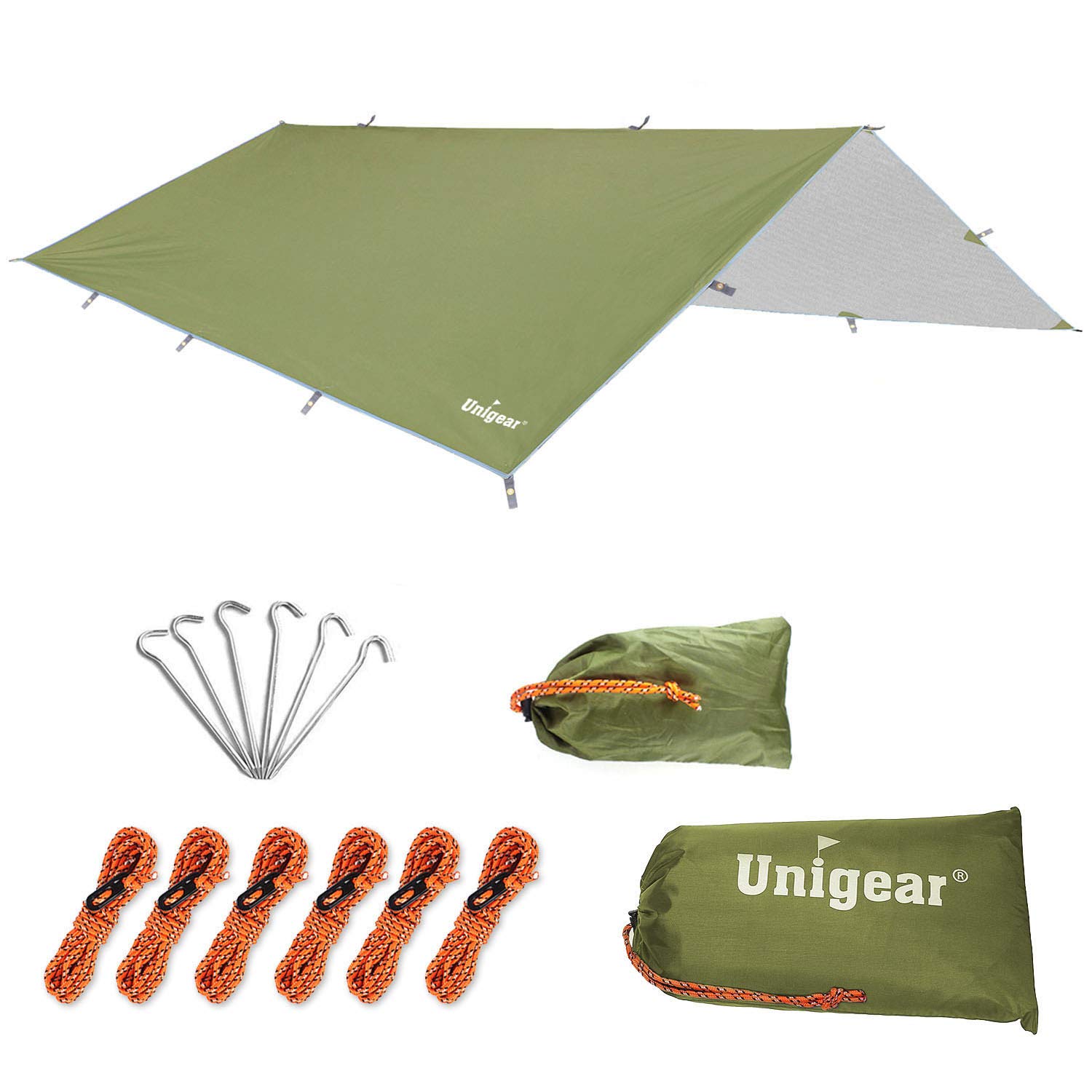 Unigear Waterproof Tarp Camping Tarp Tent Lightweight Sunshade Highly Water Resistant UV Protection Heat Shielding Sun Shelter Portable Awning Shade
Unigear Waterproof Tarp Camping Tarp Tent Lightweight Sunshade Highly Water Resistant UV Protection Heat Shielding Sun Shelter Portable Awning Shade