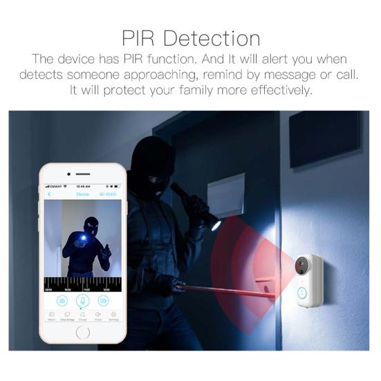 B70 WIFI Smart 1080p Дверной звонок Удаленный мониторинг Видео двусторонний домофон PIR Ночь
B70 WIFI Smart 1080p Дверной звонок Удаленный мониторинг Видео двусторонний домофон PIR Ночь
