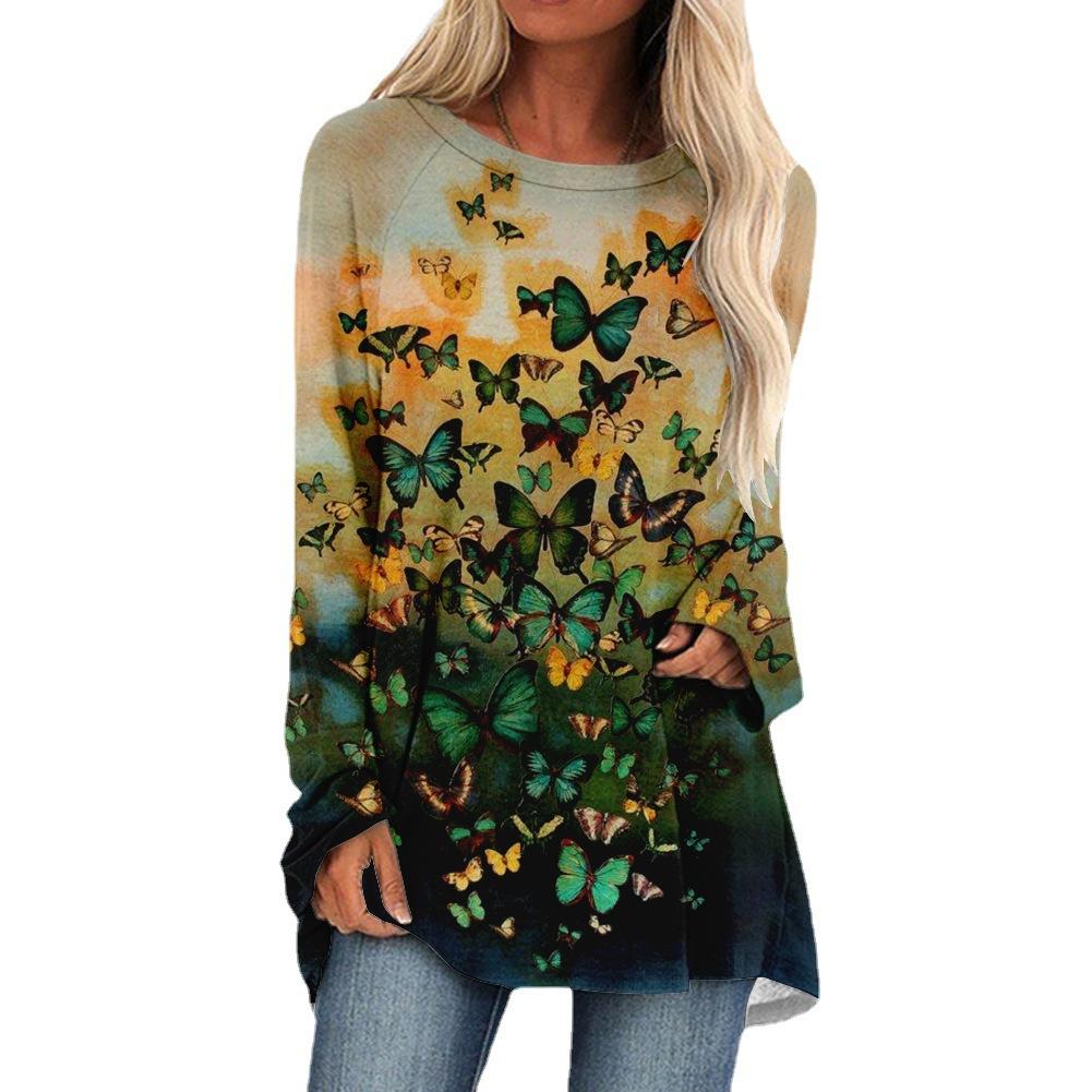 Round Neck 3D Flowers Butterflies Dragonflies Printed Top Fashionable Casual Long Sleeved Women s T-shirts 5XL
Round Neck 3D Flowers Butterflies Dragonflies Printed Top Fashionable Casual Long Sleeved Women s T-shirts 5XL