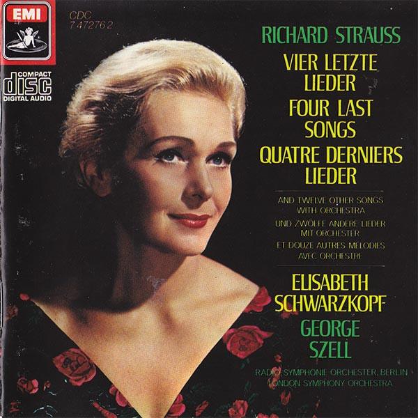 CD STRAUSS, R., SCHWARZKOPF, SZELL; BE - Strauss;Four Last Songs CDC7472762 EMI 1985 UK Classical Used
CD STRAUSS, R., SCHWARZKOPF, SZELL; BE - Strauss;Four Last Songs CDC7472762 EMI 1985 UK Classical Used