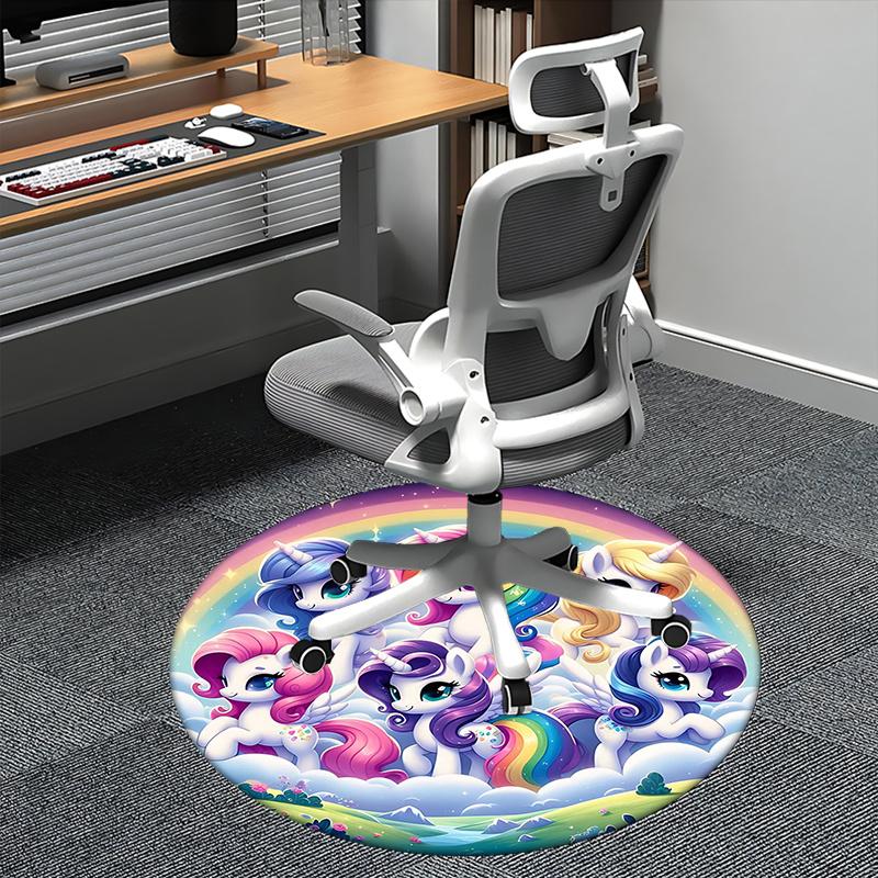 Rainbow Unicorn,Fantasy Pony Chair mat Round Rug-Office carpet, Machine Washable, Non-slip, Suitable for Living Rooms, Bedrooms, Entryways, 80cm by 80cm
Rainbow Unicorn,Fantasy Pony Chair mat Round Rug-Office carpet, Machine Washable, Non-slip, Suitable for Living Rooms, Bedrooms, Entryways, 80cm by 80cm