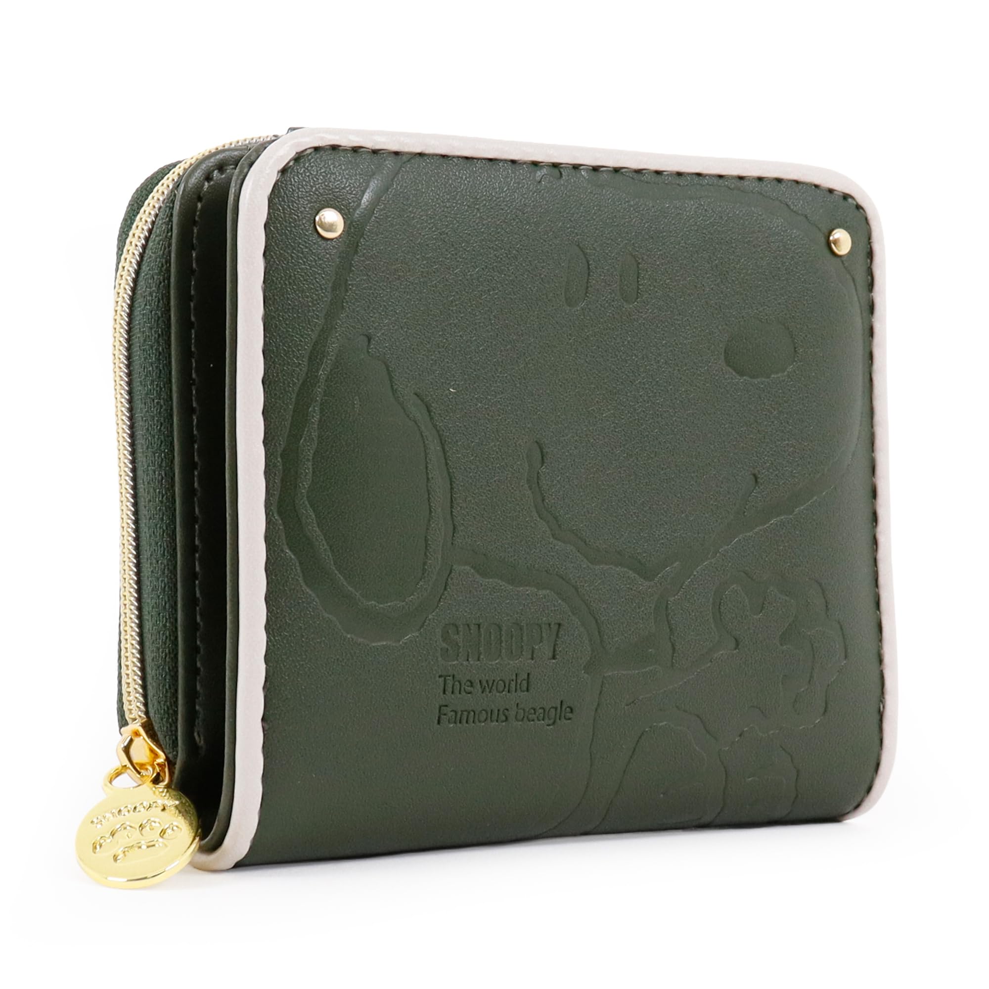 Snoopy Women s Bifold Wallet with Round Zipper, Cute Character Accordion Embossed PEANUTS (Green)
Snoopy Women s Bifold Wallet with Round Zipper, Cute Character Accordion Embossed PEANUTS (Green)