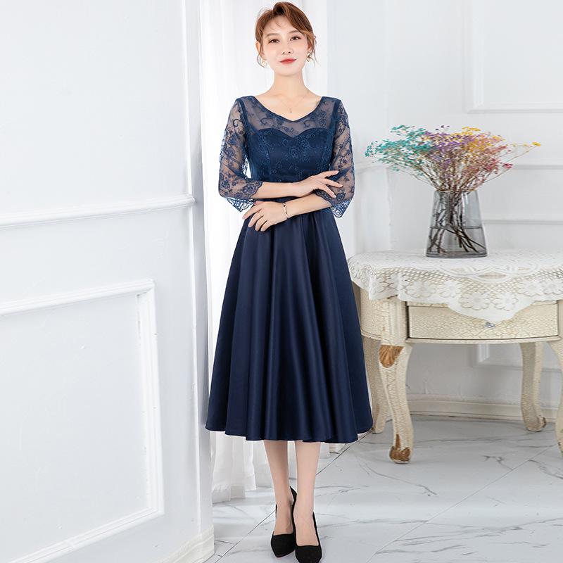 Solid color dress New temperament evening dress Host slim fit medium and long dress Spring XXXL Темно-синій
Solid color dress New temperament evening dress Host slim fit medium and long dress Spring XXXL Темно-синій