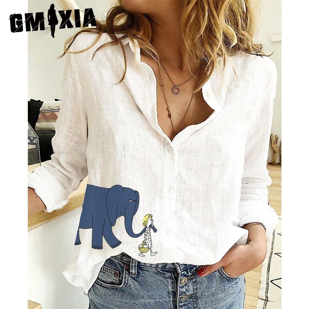 GMXIA Women s Fashion Casual Blue Elephant Print Long Sleeve POLO Neck Blouses & Shirts S белый
GMXIA Women s Fashion Casual Blue Elephant Print Long Sleeve POLO Neck Blouses & Shirts S белый