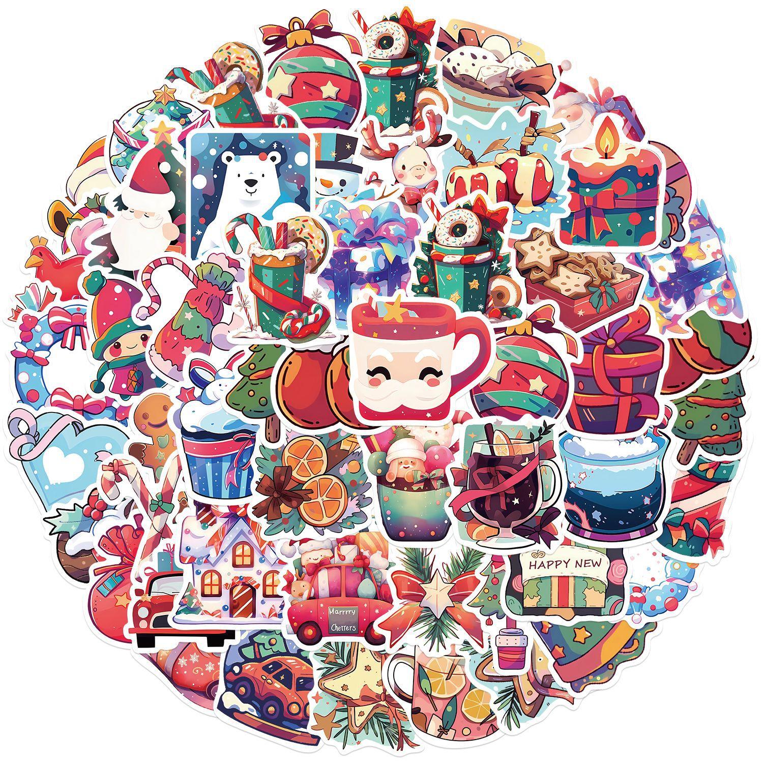 50 Christmas Fun Gifts Decorative Party Stickers Guitar Notebook Suitcase DIY Waterproof Stickers
50 Christmas Fun Gifts Decorative Party Stickers Guitar Notebook Suitcase DIY Waterproof Stickers