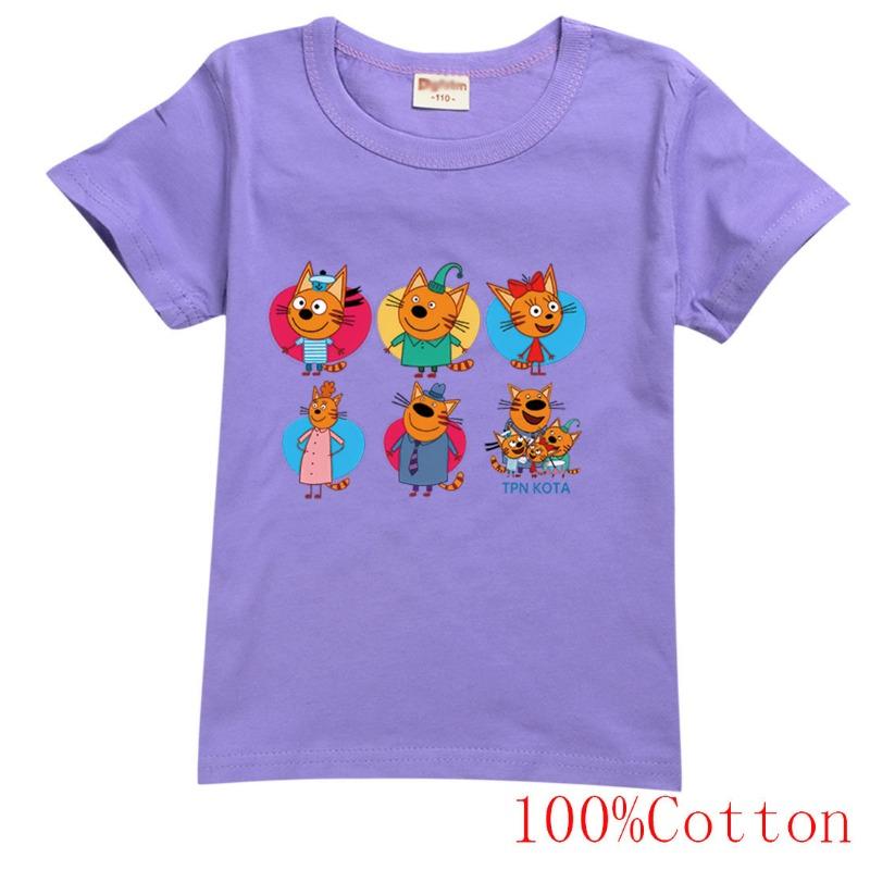 New Cartoon Kid-e-cats T Shirt Kids Three Kitten Russian Print Clothes Boys Summer Short Sleeve T-shirts Baby Girls Fashion Tops 110
New Cartoon Kid-e-cats T Shirt Kids Three Kitten Russian Print Clothes Boys Summer Short Sleeve T-shirts Baby Girls Fashion Tops 110