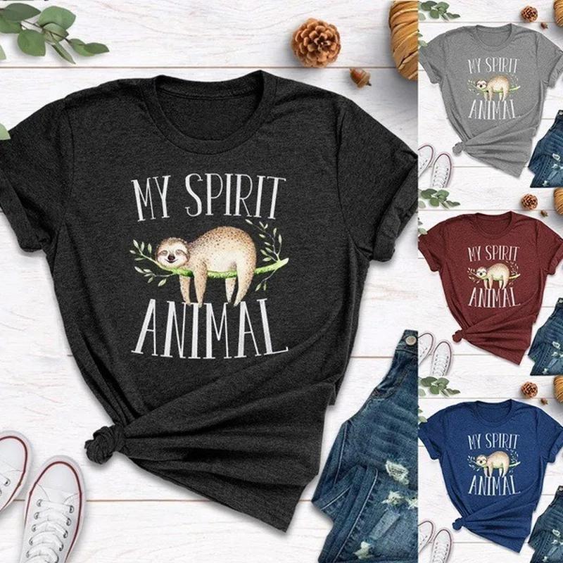 Sloth My Spirit Animal Print T Shirt Women Short Sleeve O Neck Loose Tshirt Summer Women Tee Shirt Tops Camisetas Mujer XXXL сірий колір
Sloth My Spirit Animal Print T Shirt Women Short Sleeve O Neck Loose Tshirt Summer Women Tee Shirt Tops Camisetas Mujer XXXL сірий колір
