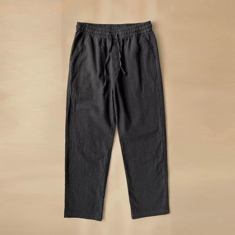 Men s Cotton and Linen Pants Men s Summer Thin Loose Straight Leg Wide-leg Ice Silk Linen Nine Pants Fashion Brand High-grade Feeling M чёрный
Men s Cotton and Linen Pants Men s Summer Thin Loose Straight Leg Wide-leg Ice Silk Linen Nine Pants Fashion Brand High-grade Feeling M чёрный