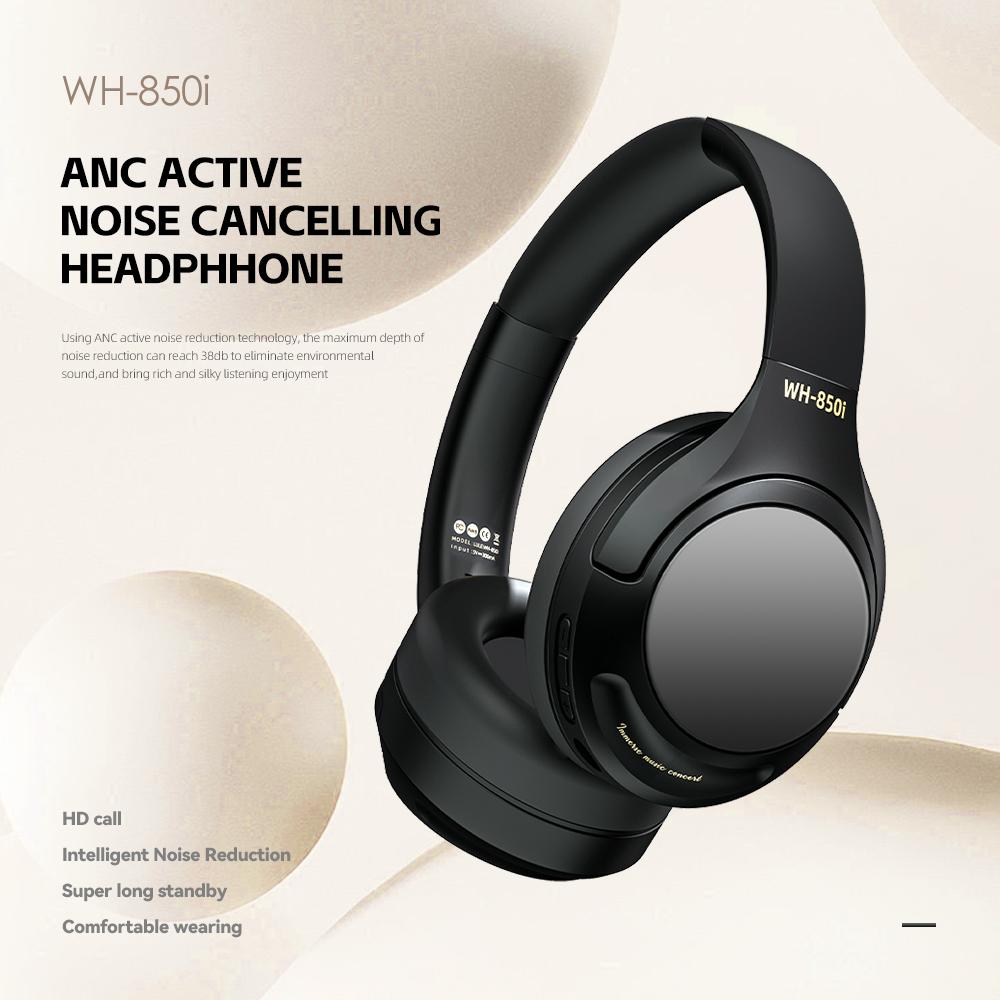 WH-850i Wireless ANC Heavy Bass Headphone Over-Ear Bluetooth-compatible Gaming Music Headset Black
WH-850i Wireless ANC Heavy Bass Headphone Over-Ear Bluetooth-compatible Gaming Music Headset Black