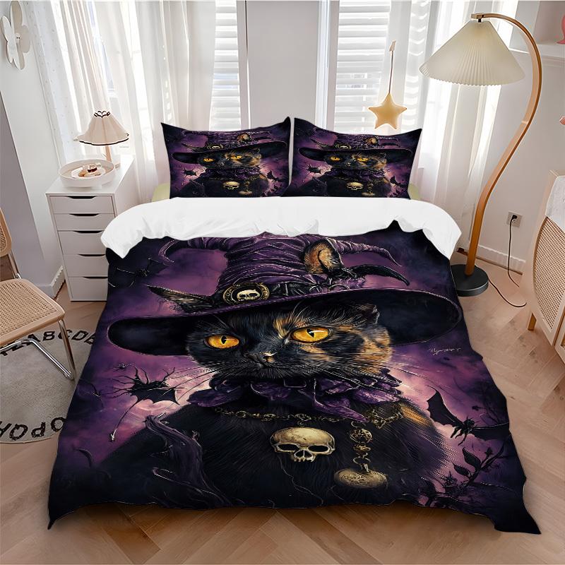 3pc Witchcraft Halloween Cat Cover Set - 1 Quilt Cover + 2 Pillowcases, All Seasons Bedroom Setting, Perfect for Home039 135x200cm
3pc Witchcraft Halloween Cat Cover Set - 1 Quilt Cover + 2 Pillowcases, All Seasons Bedroom Setting, Perfect for Home039 135x200cm