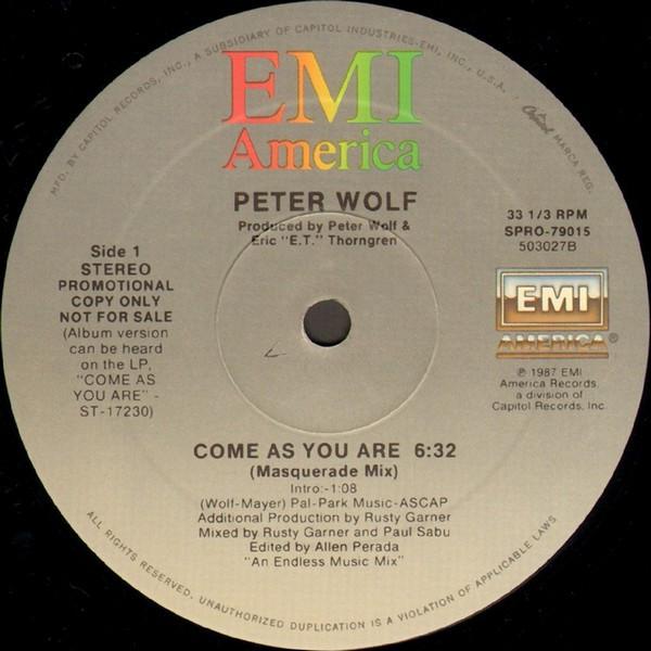 12inch Record PETER WOLF - Come As You Are SPRO79015 EMI America 1987 US Rock Used
12inch Record PETER WOLF - Come As You Are SPRO79015 EMI America 1987 US Rock Used