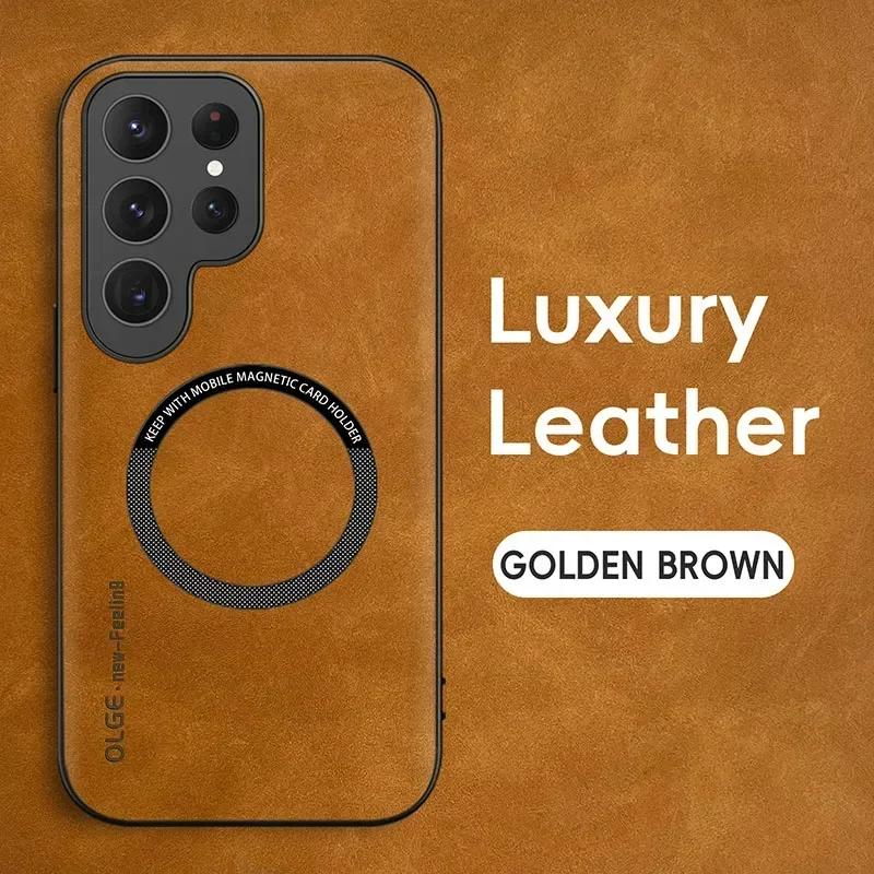 Magnetic Leather Phone Case For Samsung S24 S25 Ultra S23 FE S22 S21 S20 5G Note 20 Ultra 10 Plus Wireless Charging Cover for S23 коричневий
Magnetic Leather Phone Case For Samsung S24 S25 Ultra S23 FE S22 S21 S20 5G Note 20 Ultra 10 Plus Wireless Charging Cover for S23 коричневий