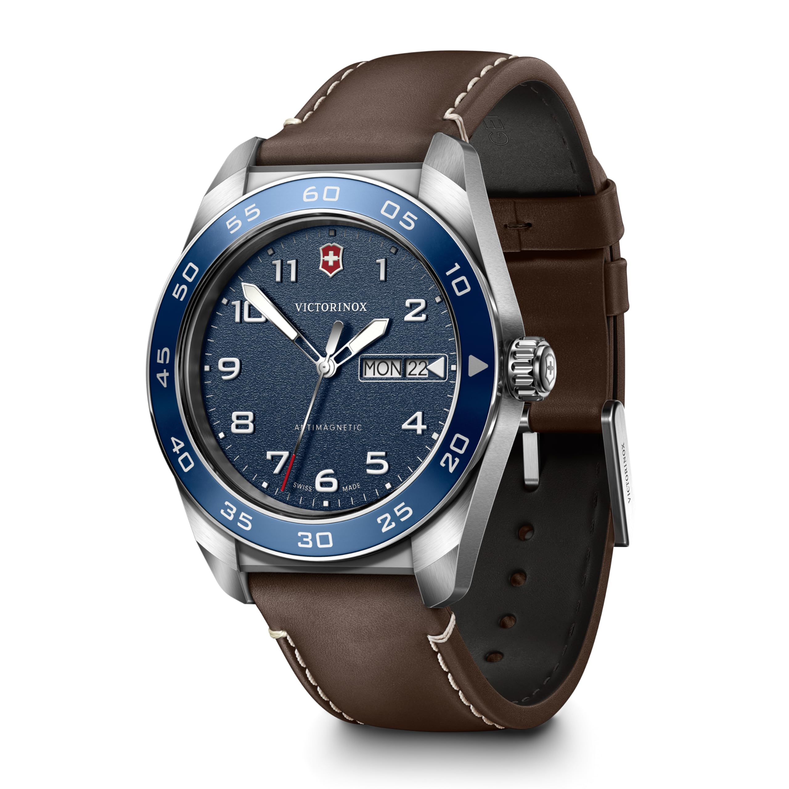 VICTORINOX SWISS ARMY Watch Analog Waterproof Quartz Blue Dial Brown Leather Strap Stainless Steel Case Strap Replacement 5 Year Warranty Brand Gift
VICTORINOX SWISS ARMY Watch Analog Waterproof Quartz Blue Dial Brown Leather Strap Stainless Steel Case Strap Replacement 5 Year Warranty Brand Gift