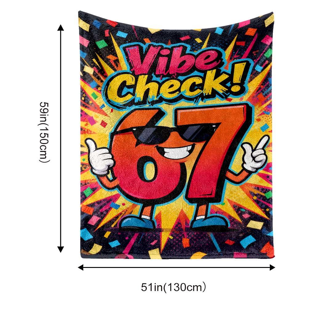 1pc Flannel Blanket, 67 Number Item with Funny Expression 2D Printed Throw, Camping Blanket Birthday/Holiday Gift, Multi-Use for Sofa/Bed/Ca 130x150cm
1pc Flannel Blanket, 67 Number Item with Funny Expression 2D Printed Throw, Camping Blanket Birthday/Holiday Gift, Multi-Use for Sofa/Bed/Ca 130x150cm