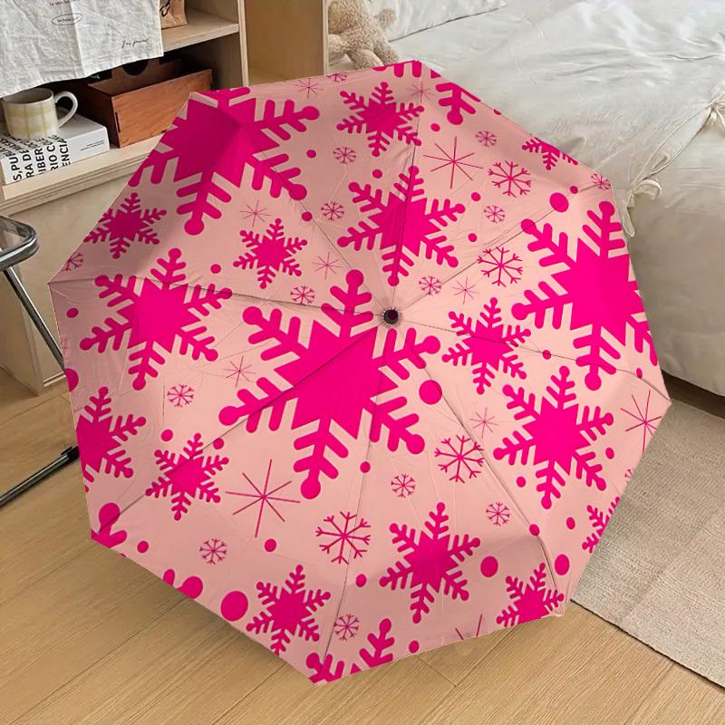 1pc Snowflake Pattern Automatic Folding Umbrella, 8 Ribs Iron Frame, Suitable for Outdoor Travel and Daily Use yy251120171
1pc Snowflake Pattern Automatic Folding Umbrella, 8 Ribs Iron Frame, Suitable for Outdoor Travel and Daily Use yy251120171