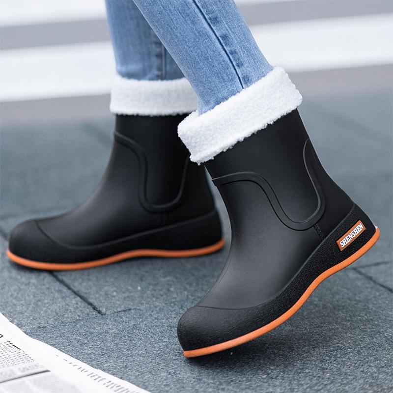 Women s Mid-Calf Waterproof Rain Boots with Fleece Lining - Fashionable, Non-Slip Outdoor Wear for Autumn and Winter 37 чорний
Women s Mid-Calf Waterproof Rain Boots with Fleece Lining - Fashionable, Non-Slip Outdoor Wear for Autumn and Winter 37 чорний