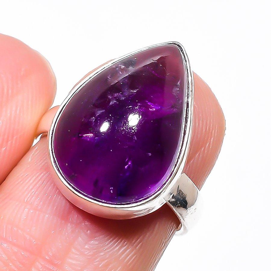 Sage Amethyst Gemstone 925 Sterling Silver Jewelry Ring Size Adjustable KJ-452
Sage Amethyst Gemstone 925 Sterling Silver Jewelry Ring Size Adjustable KJ-452