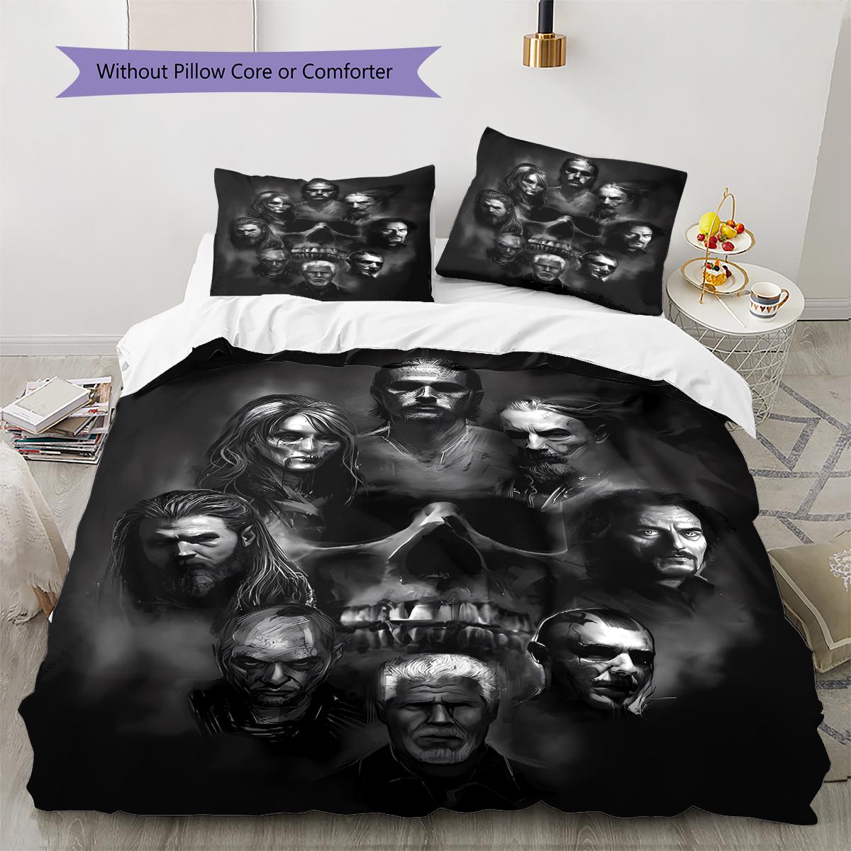 Sons of Anarchy Pattern Bedding,Quilt Set Quilt Cover Pillowcase Home Birthday Gift (1 * duvet cover + 2 * pillowcase, without core) 135x200cm
Sons of Anarchy Pattern Bedding,Quilt Set Quilt Cover Pillowcase Home Birthday Gift (1 * duvet cover + 2 * pillowcase, without core) 135x200cm