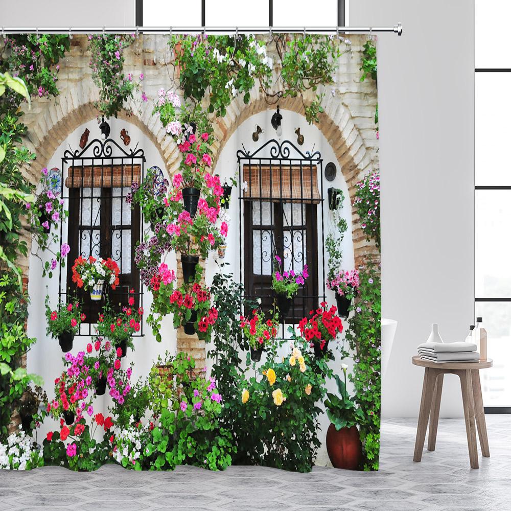 Rustic Fence Flowers Shower Curtains Pink Rose Floral Plant Garden Scenery Wall Hanging Fabric Bathroom Curtain Decor With Hooks W60H190(CM)-1 Pcs
Rustic Fence Flowers Shower Curtains Pink Rose Floral Plant Garden Scenery Wall Hanging Fabric Bathroom Curtain Decor With Hooks W60H190(CM)-1 Pcs