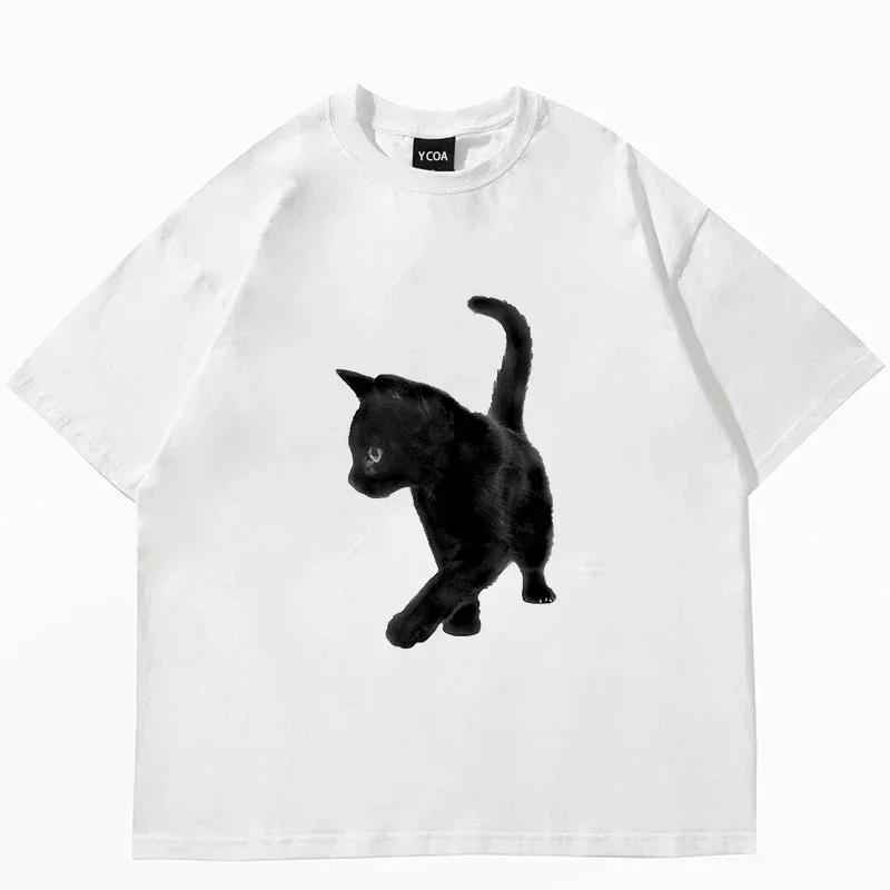 Women s cat print short Unisex T-shirt Top Harajuku fashion for coupley2k street style loose fitting T-shirt 4XL
Women s cat print short Unisex T-shirt Top Harajuku fashion for coupley2k street style loose fitting T-shirt 4XL