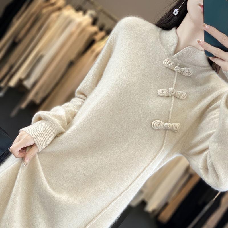 Длинное шерстяное платье для женщин с воротником-стойкой на пряжке. Новинка осени и зимы. Приятное к коже и теплое. Ретро, универсальное, кашемировое вязаное платье-юбка. XL
Длинное шерстяное платье для женщин с воротником-стойкой на пряжке. Новинка осени и зимы. Приятное к коже и теплое. Ретро, универсальное, кашемировое вязаное платье-юбка. XL