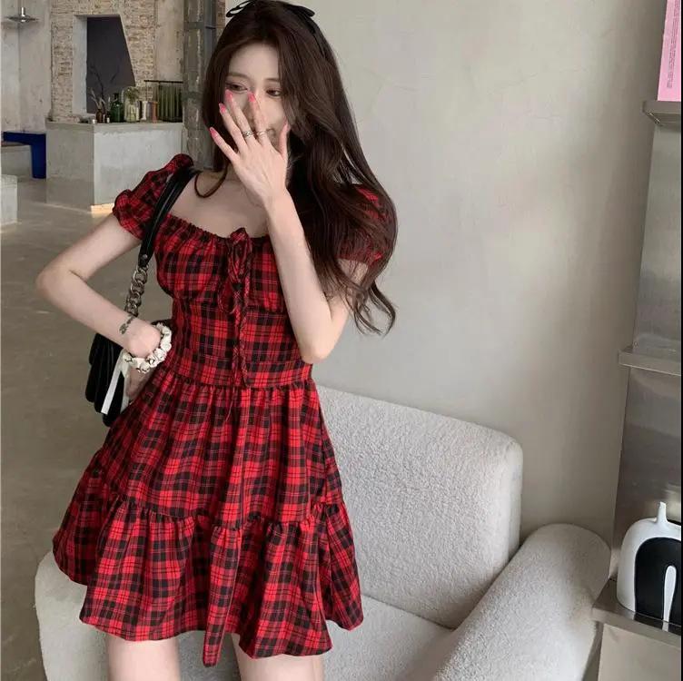 Red Plaid Dress for Women In Summer New French Classic Small Puff Sleeves Sweet First Love Skirt 2XL
Red Plaid Dress for Women In Summer New French Classic Small Puff Sleeves Sweet First Love Skirt 2XL