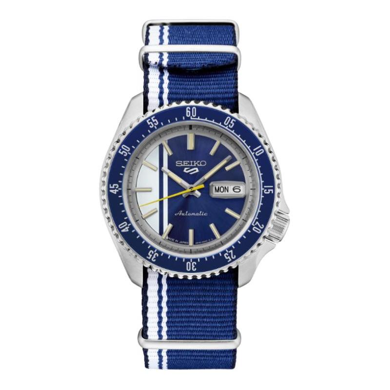 SEIKO seiko5 100 meters waterproof fashionable Automatic nylon strap 46mm men s watch blue dial SRPK69 синій
SEIKO seiko5 100 meters waterproof fashionable Automatic nylon strap 46mm men s watch blue dial SRPK69 синій