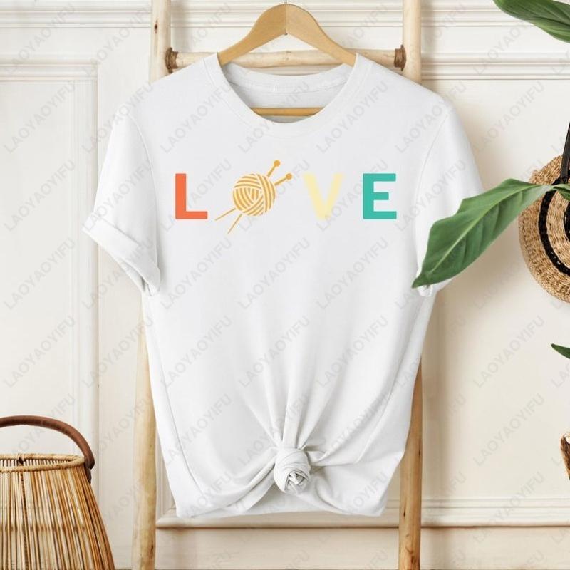 Colorful Knitting Rinted Adult Cotton Tshirts Minimalist Love Graphic Unique Tee Gift for Crafters Ideal for Cozy Crafting Days S
Colorful Knitting Rinted Adult Cotton Tshirts Minimalist Love Graphic Unique Tee Gift for Crafters Ideal for Cozy Crafting Days S