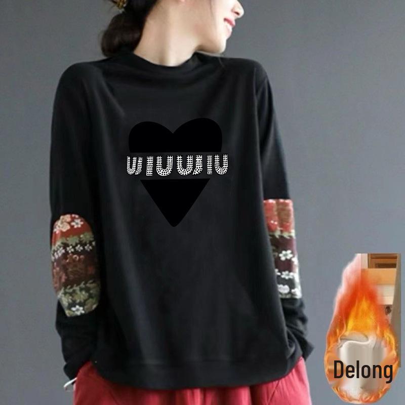 Luxurious Double-Sided Velvet Top: Retro Ethnic Print, Long-Sleeve, Semi-High Collar, Plus Velvet Warmth. 3XL (145-160 Jin)
Luxurious Double-Sided Velvet Top: Retro Ethnic Print, Long-Sleeve, Semi-High Collar, Plus Velvet Warmth. 3XL (145-160 Jin)